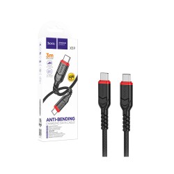 Cabo Hoco X59 Victory Tipo-C a Tipo-C 60W 3M Preto